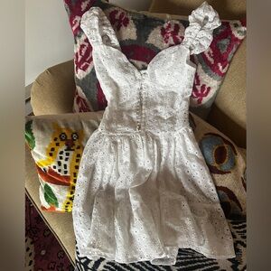 UO Corset Style White Eyelet Sundress XS NWT